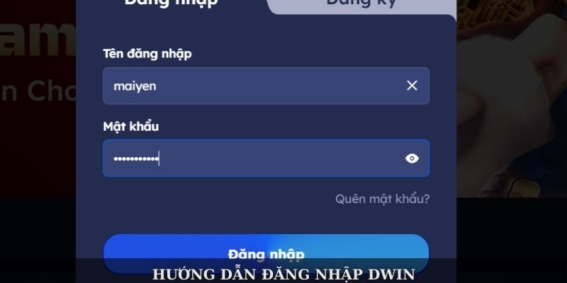Hướng dẫn đăng nhập Dwin